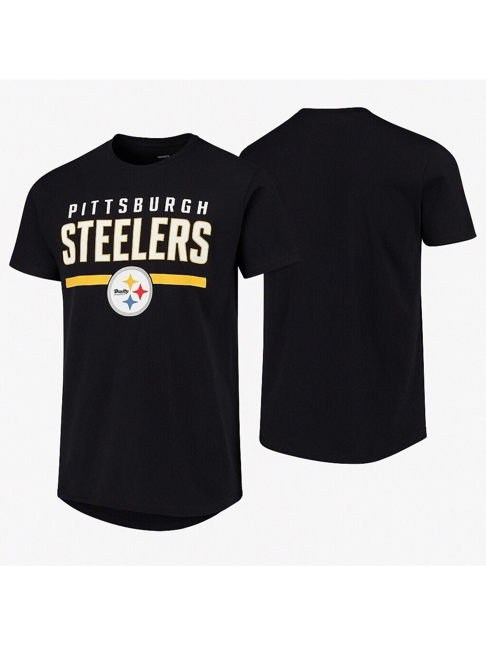 Pittsburgh Steelers Men’s Medium Black Fanatics Tee NFL Football Shirt New